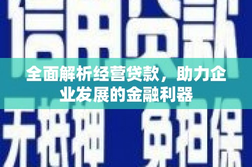 吕梁全面解析经营贷款，助力企业发展的金融利器