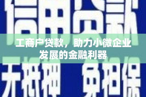 吕梁工商户贷款，助力小微企业发展的金融利器