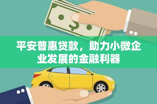 吕梁平安普惠贷款，助力小微企业发展的金融利器