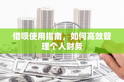 吕梁借呗使用指南，如何高效管理个人财务