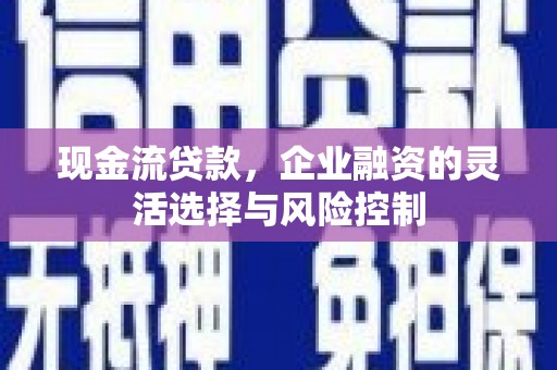 吕梁现金流贷款，企业融资的灵活选择与风险控制