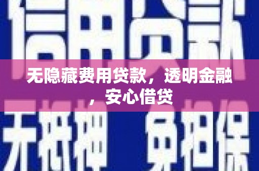 吕梁无隐藏费用贷款，透明金融，安心借贷
