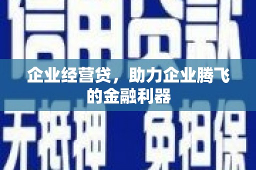 吕梁企业经营贷，助力企业腾飞的金融利器