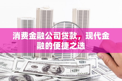 吕梁消费金融公司贷款，现代金融的便捷之选