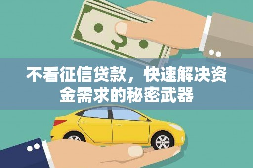 吕梁不看征信贷款，快速解决资金需求的秘密武器
