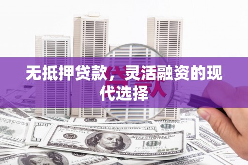 吕梁无抵押贷款，灵活融资的现代选择