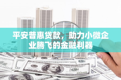 吕梁平安普惠贷款，助力小微企业腾飞的金融利器