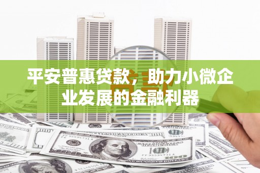 吕梁平安普惠贷款，助力小微企业发展的金融利器