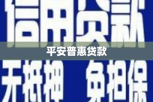 吕梁平安普惠贷款
