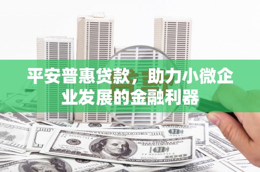 吕梁平安普惠贷款，助力小微企业发展的金融利器