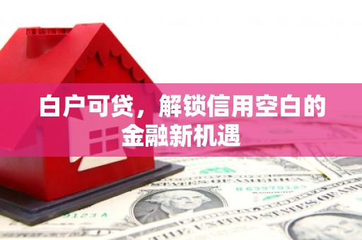 吕梁白户可贷，解锁信用空白的金融新机遇