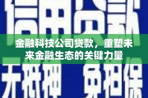 吕梁金融科技公司贷款，重塑未来金融生态的关键力量