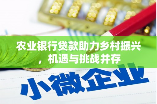 吕梁农业银行贷款助力乡村振兴，机遇与挑战并存