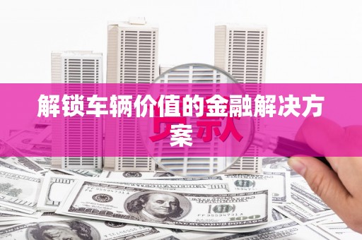 吕梁解锁车辆价值的金融解决方案